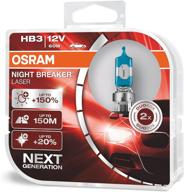 🔦 osram night breaker laser hb3/9005 - next generation halogen headlamp, 150% more brightness, 9005nl-hcb - passenger car duo box (2 lamps) logo
