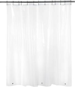 img 4 attached to 🚿 Uigos Clear Plastic Shower Curtain Liner 72" x 72" PEVA 3G with Heavy Magnets - Lightweight Bathroom Curtain