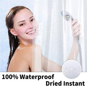 img 1 attached to 🚿 Uigos Clear Plastic Shower Curtain Liner 72" x 72" PEVA 3G with Heavy Magnets - Lightweight Bathroom Curtain