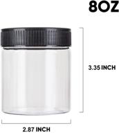 🍱 accguan 8oz plastic jars with lids | airtight food storage containers | set of 20 logo