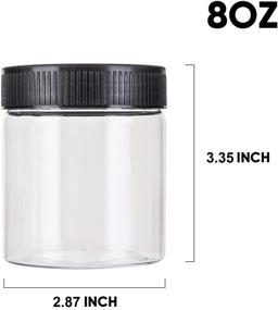 img 4 attached to 🍱 Accguan 8oz Plastic Jars With Lids | Airtight Food Storage Containers | Set of 20