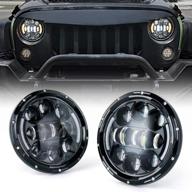 π¦ xprite 7 inch 75w led headlights for jeep wrangler tj jk 1997-2018 | high/low beam, drl, amber turn signals | round headlamps logo