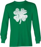 🍀 lucky irish youth t-shirt: distressed 4-leaf clover design logo