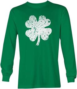 img 2 attached to 🍀 Lucky Irish Youth T-Shirt: Distressed 4-Leaf Clover Design