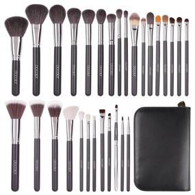 img 4 attached to 🎨 Ultimate Docolor 29Pcs Professional Makeup Brush Set: Synthetic Brushes for Perfect Powder, Foundation, Eye Shadow, Blending and Blush Application. Includes Portable PU Leather Case!