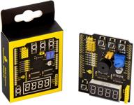 keyestudio multi-purpose shield v2: 4-digit led display, buttons & buzzer for arduino mega microcontroller, electronic programming project logo