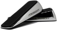 🚪 ultimate strength door stopper: heavy-duty wedge with premium zinc and rubber construction for any door, any floor - set of 2 with bonus wall protectors logo