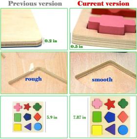 img 2 attached to Colorful Wooden Preschool Puzzle Multi-Pack by GYBBER MUMU