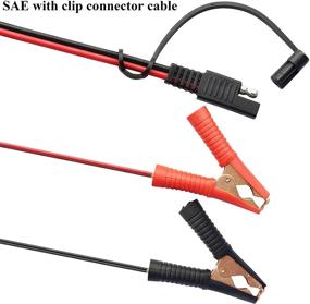 img 1 attached to 🔌 AAOTOKK Крокодиловый зажимный кабель 16 AWG проводной харнес - SAE к аккумуляторному фиксатору крокодилов - 12V постоянного тока удлинительный шнур с выключателем и предохранительной коробкой - Кабель быстрого соединения/отсоединения 'щелкающий механизм' - Длина 2,4 м/7,8 фута - В комплекте предохранительная коробка.