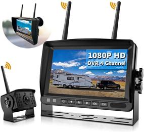 img 4 attached to 📷 DOUXURY Wireless Backup Camera System - IP69 Waterproof, 170° Wide View Angle HD 1080P Backup Camera and 7" HD LCD Monitor - Ideal for Truck, Pickup, Trailer, Camper, Bus, RV, and 5th Wheel