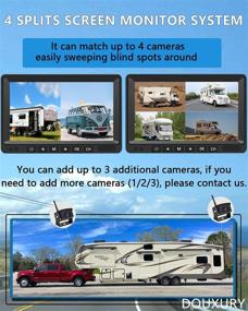 img 1 attached to 📷 DOUXURY Wireless Backup Camera System - IP69 Waterproof, 170° Wide View Angle HD 1080P Backup Camera and 7" HD LCD Monitor - Ideal for Truck, Pickup, Trailer, Camper, Bus, RV, and 5th Wheel