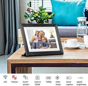 img 1 attached to 📸 WiFi Digital Picture Frame, MARVUE 10.1 inch Digital Photo Frame with 1280x800 IPS Touch Screen HD Display, 16GB Storage, Auto-Rotate, Easy Photo/Video Sharing via Frameo App & Cloud Access