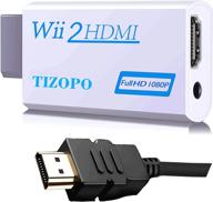 🎮 wii to hdmi converter adapter 1080p output video audio with 5ft high-speed hdmi cable &amp; 3.5mm audio jack | compatible with full hd devices | supports all wii display modes 720p, ntsc logo