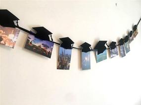 img 2 attached to Alemon Grad Cap Photo Banner Garland Clips: Perfect 2019 Graduation Party Decorations