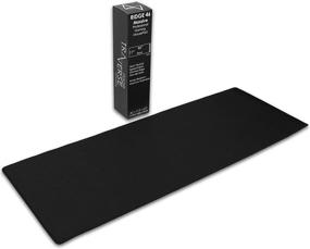 img 4 attached to Traverse Ridge Massive Pro Gaming Mouse Pad (5mm) - Extra Thick 46 inch Desk Mat with Dense Weave Speed Poly for Superior Control - Black/Black, Stitched Edge, Washable