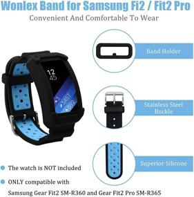 img 3 attached to Wonlex Band For Samsung Gear Fit2 / Fit2 Pro Wearable Technology
