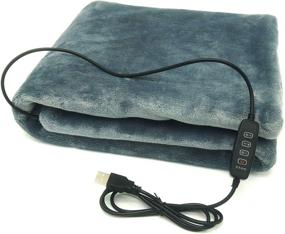 img 4 attached to 🔌 Stay warm and cozy with the 7Buy USB Electric Heated Blankets Shawl Throw: Perfect for Winter Home, Office, and Car Use!