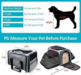 img 3 attached to 🐾 RUBY-Q Airline Approved Pet Carrier: Expandable, Foldable & Breathable - Ideal for Cats, Dogs, and Small Animals | Adjustable Strap & Removable Fleece Mat Included (RU-0115)