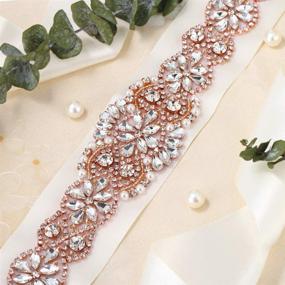 img 3 attached to 💎 Bridal Wedding Rhinestone Crystal Accessories for Women with Beaded Detailing