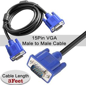 img 3 attached to 🔌 Premium 15Pin VGA Male Cable Pack for High-quality Video Transmission