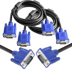 img 4 attached to 🔌 Premium 15Pin VGA Male Cable Pack for High-quality Video Transmission