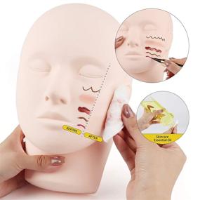 img 2 attached to LASHVIEW Lash Mannequin Head: Ideal Practice Training Head for Makeup Artists, Lash Extensions, and Cosmetology – Soft-Touch Rubber, Easy to Clean with Skincare Essential Oil