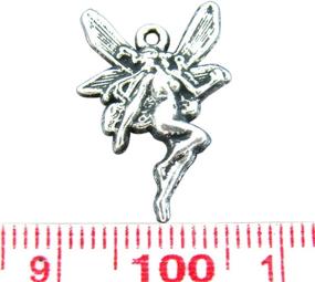 img 2 attached to 60pcs Silver Fairy Charms Pendants by Housweety - 21x15mm