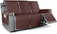 🛋️ taococo recliner sofa slipcover: premium 3-seat couch cover in washable brown fabric - protect & renew your furniture! logo