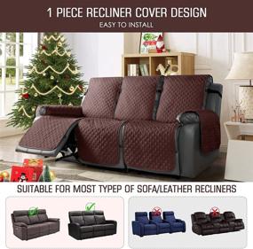 img 3 attached to 🛋️ TAOCOCO Recliner Sofa Slipcover: Premium 3-Seat Couch Cover in Washable Brown Fabric - Protect & Renew Your Furniture!