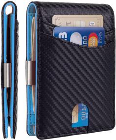 img 4 attached to 💼 Premium Leather Minimalist Men's Wallets, Card Cases & Money Organizers with Mutual Blocking