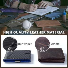 img 1 attached to 💼 Premium Leather Minimalist Men's Wallets, Card Cases & Money Organizers with Mutual Blocking