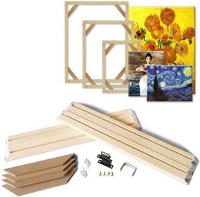 img 3 attached to 🖼️ ASENART Wooden Frame Kit for DIY Home Decor - Solid Stretcher Bars Picture Frames for Canvas Artwork & Wall Art (19.7" X 27.6")