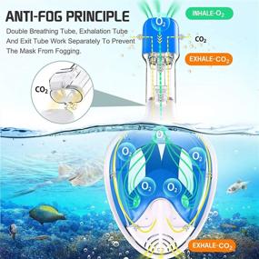 img 1 attached to Greatever Snorkel Mask: Explore the Underwater World with Foldable Panoramic View and Detachable Camera Mount for Adults & Kids