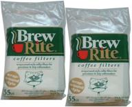 ☕️ brew rite wrap around percolator coffee filters 55 count (pack of 2): reliable brewing essential for percolators logo