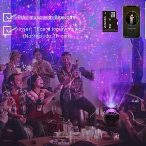 img 1 attached to 🌌 HYODREAM Starry Projector Lamp: Laser & Dynamic Water Ripple LED Light with Hi-Fi Stereo Speaker, Bluetooth Connect to Smartphone for Room Decoration, Party, or Sleeping Night Light