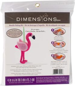 img 3 attached to 🦩 Flamingo Felt Animal Needle Felting Craft Kit - 4'' x 6''