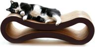 🐱 petfusion ultimate cat scratcher lounge: scratch, play, & perch in 3 colors! superior cardboard & construction, outlasts cheaper alternatives with 1 year warranty logo