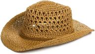 packable men's straw beach hat with big brim, adjustable chin strap - sun hat for newsboy fedora style logo