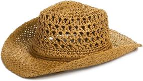 img 4 attached to Packable Men's Straw Beach Hat with Big Brim, Adjustable Chin Strap - Sun Hat for Newsboy Fedora Style