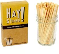 environmentally-friendly hay! natural cocktail straws - 5 inch sip with style! logo