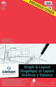 img 1 attached to Canson Foundation Series Graph and Layout Paper Pad - Non Reproducible Blue Grid, 20lb, 4x4 Grid, 11x17 Inch, 40 Sheets