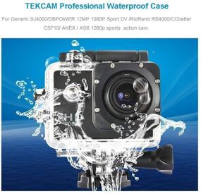img 4 attached to 📸 Professional Waterproof Case for AKASO EK7000 EK5000/DBPOWER/Prymax 4K/COOAU/GeeKam/RUNME R2 Sport Action Camera with WiFi - TEKCAM