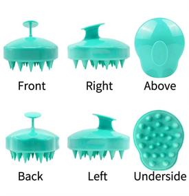 img 2 attached to 🧴 Ithyes Silicone Scalp Massager Hair Brush: Enhancing Blood Circulation and Promoting Hair Health for Men, Women, Pets, and a Bonus Exfoliating Loofah Pad (Green)