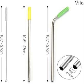 img 1 attached to Vila Stainless Steel Straw 8Pcs