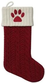 img 3 attached to 🐾 Personalized 21" Monogram Paw Print Pet Knit Christmas Stocking by St Nicholas Square