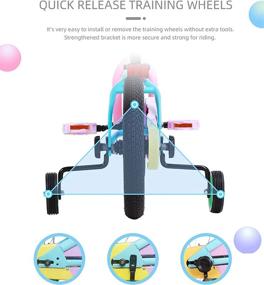 img 1 attached to 🚲 JOYSTAR Girls' Bike for Ages 2-7, 12-16", with Training Wheels, Coaster Brake, and Macarons Design – 85% Assembled