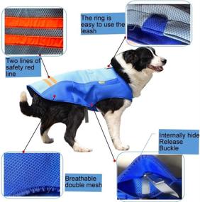 img 3 attached to 🐶 Stay Cool in Style: Medium and Large Pet Dogs' Breathable Blue Summer Jacket - Dog Cooling Vest for Outdoor Anti-Heat Comfort