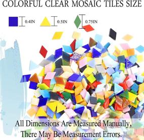 img 1 attached to Csdtylh 1000 Pieces Mixed Color Mosaic Tiles: Perfect for Home Decor & DIY Crafts - Square Shaped & Mixed Shapes