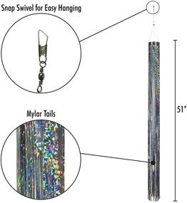 img 1 attached to Silver Holographic Mylar Windsock Hanging Decoration - Effective and Ethical Bird and Pest Deterrent