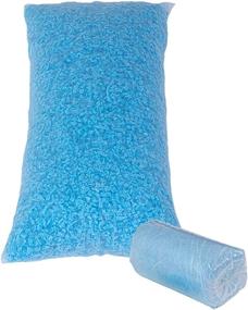 img 4 attached to Molblly Bean Bag Filler Foam 20lbs Blue Premium Shredded Memory Foam Filling for Pillows, Dog Beds, Chairs, Cushions, Arts & Crafts – Gel Infused, Soft & Ideal for Stuffing (5 Pound 4-Pack)